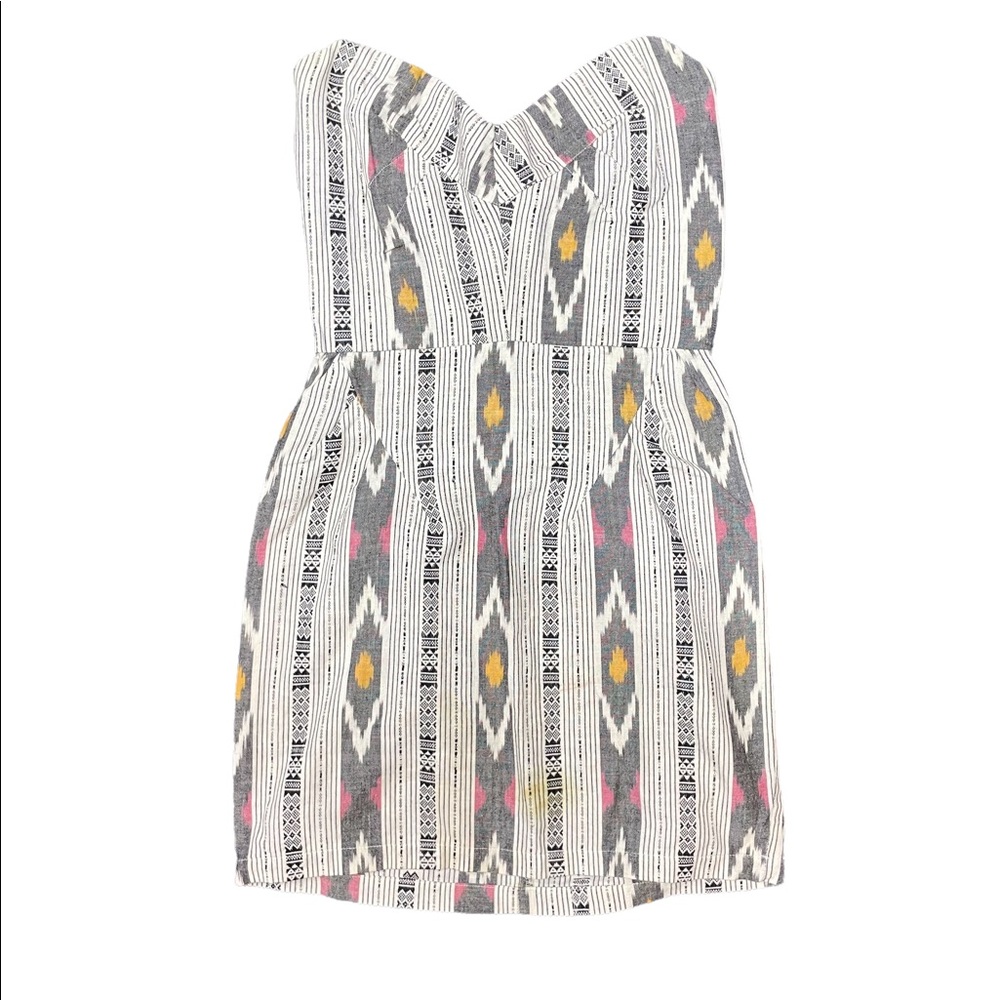 Myne | Strapless Ikat Party Dress